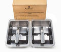 ecozoi Ecozoi Stainless Steel Ice Cube Trays with Easy Release, 2 Pack, 12 Large Cubes